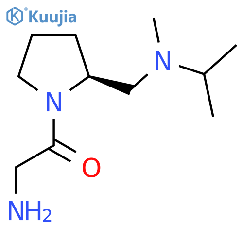 2-Amino-1-{(S)-2-[(isopropyl-methyl-amino)-methyl]-pyrrolidin-1-yl}-ethanone structure