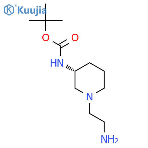 [(R)-1-(2-Amino-ethyl)-piperidin-3-yl]-carbamic acid tert-butyl ester structure