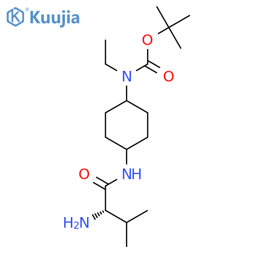 [4-((S)-2-Amino-3-methyl-butyrylamino)-cyclohexyl]-ethyl-carbamic acid tert-butyl ester structure