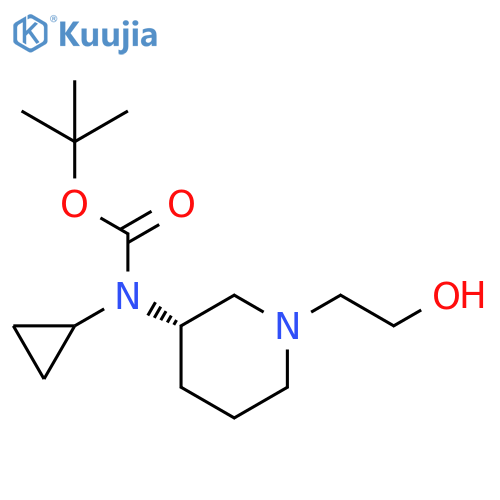 Cyclopropyl-[(S)-1-(2-hydroxy-ethyl)-piperidin-3-yl]-carbamic acid tert-butyl ester structure