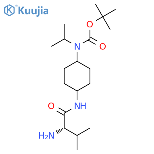 [4-((S)-2-Amino-3-methyl-butyrylamino)-cyclohexyl]-isopropyl-carbamic acid tert-butyl ester structure
