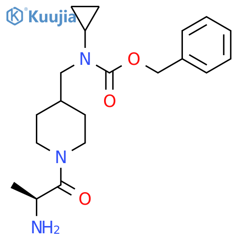 [1-((S)-2-Amino-propionyl)-piperidin-4-ylmethyl]-cyclopropyl-carbamic acid benzyl ester structure