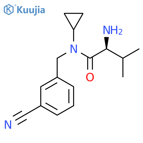(S)-2-Amino-N-(3-cyano-benzyl)-N-cyclopropyl-3-methyl-butyramide structure