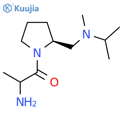 2-Amino-1-[(2S)-2-[[methyl(propan-2-yl)amino]methyl]pyrrolidin-1-yl]propan-1-one structure