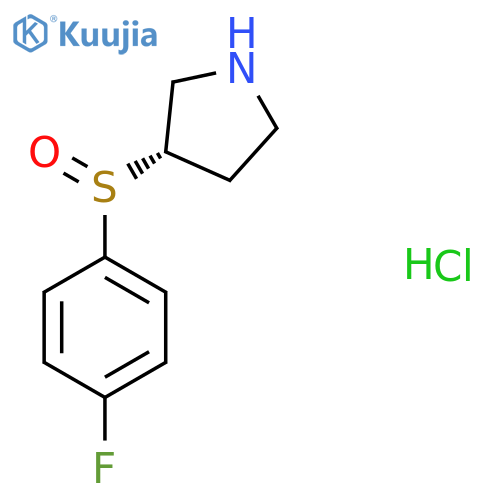 (3S)-3-((4-Fluorophenyl)sulfinyl)pyrrolidine hydrochloride structure