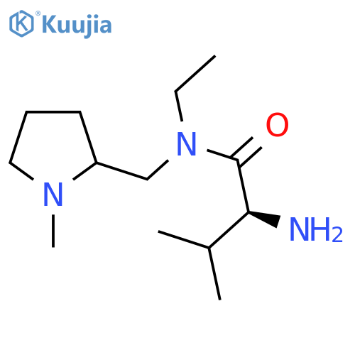 (S)-2-Amino-N-ethyl-3-methyl-N-(1-methyl-pyrrolidin-2-ylmethyl)-butyramide structure