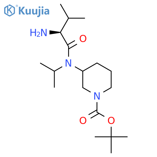 3-[((S)-2-Amino-3-methyl-butyryl)-isopropyl-amino]-piperidine-1-carboxylic acid tert-butyl ester structure