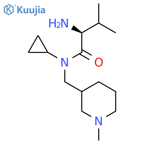 (S)-2-Amino-N-cyclopropyl-3-methyl-N-(1-methyl-piperidin-3-ylmethyl)-butyramide structure