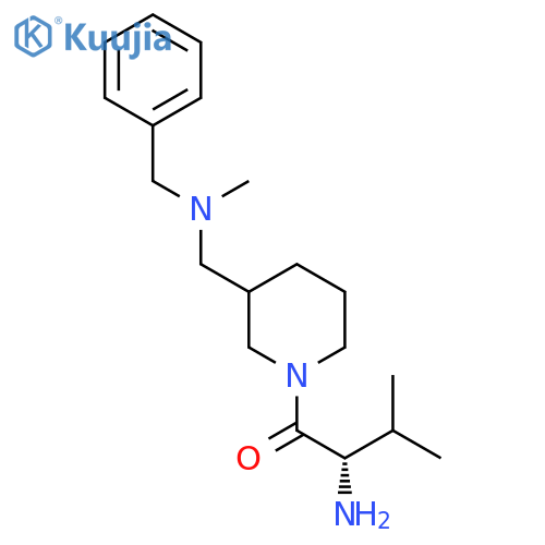 (S)-2-Amino-1-{3-[(benzyl-methyl-amino)-methyl]-piperidin-1-yl}-3-methyl-butan-1-one structure