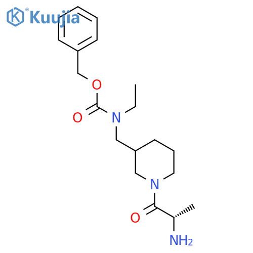 [1-((S)-2-Amino-propionyl)-piperidin-3-ylmethyl]-ethyl-carbamic acid benzyl ester structure