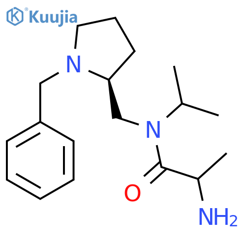 2-Amino-N-[[(2S)-1-benzylpyrrolidin-2-yl]methyl]-N-propan-2-ylpropanamide structure