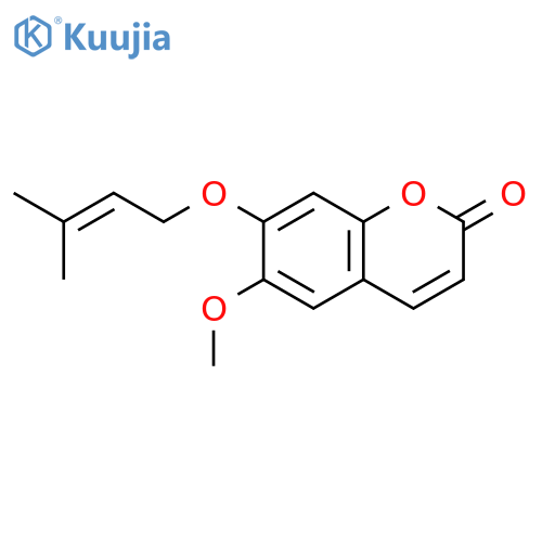 2H-1-Benzopyran-2-one, 6-methoxy-7-[(3-methyl-2-butenyl)oxy]- structure