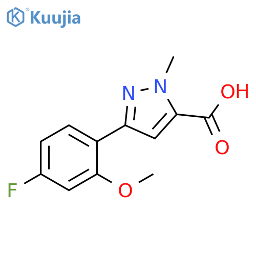 1H-Pyrazole-5-carboxylic acid, 3-(4-fluoro-2-methoxyphenyl)-1-methyl- structure