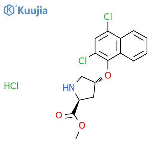 Methyl (2S,4S)-4-(2,4-Dichloro-1-naphthyl)oxy-2-pyrrolidinecarboxylate Hydrochloride structure