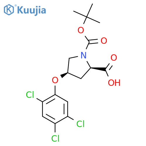 (2S,4S)-1-(tert-Butoxycarbonyl)-4-(2,4,5-trichlorophenoxy)-2-pyrrolidinecarboxylic Acid structure