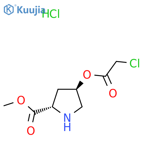 Methyl (2S,4S)-4-(2-chloroacetyl)oxy-2-pyrrolidinecarboxylate hydrochloride structure