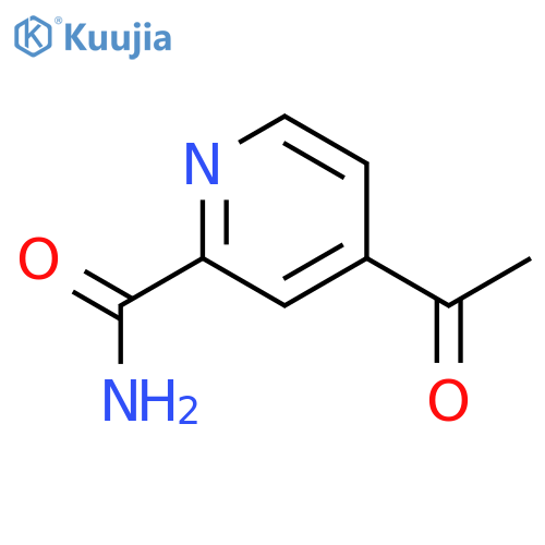 2-Pyridinecarboxamide, 4-acetyl- (9CI) structure