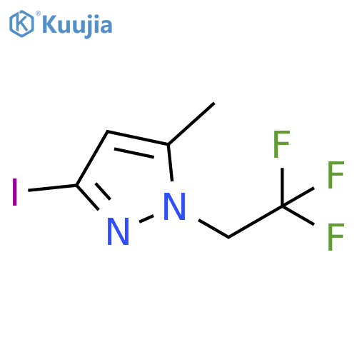 3-Iodo-5-methyl-1-(2,2,2-trifluoro-ethyl)-1H-pyrazole structure