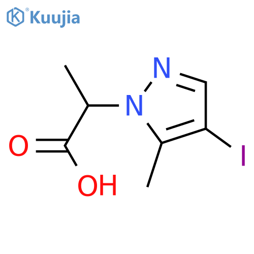 2-(4-iodo-5-methyl-1H-pyrazol-1-yl)propanoic acid structure