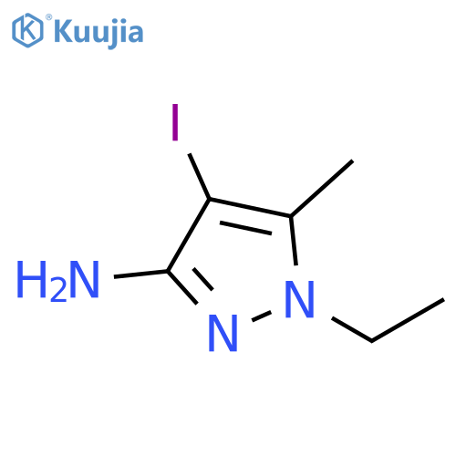 1-Ethyl-4-iodo-5-methyl-1H-pyrazol-3-ylamine structure