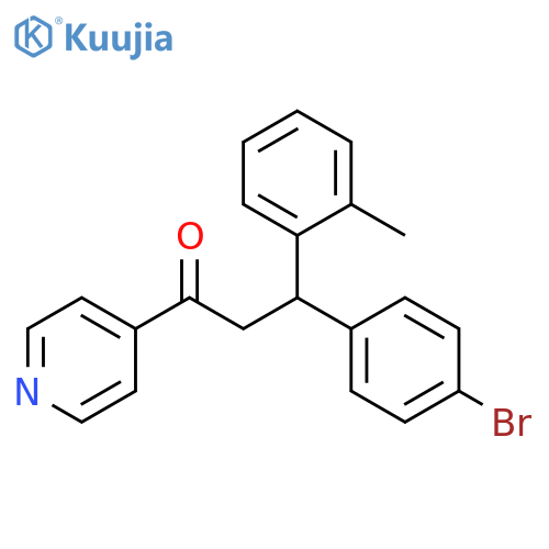1-Propanone, 3-(4-bromophenyl)-3-(2-methylphenyl)-1-(4-pyridinyl)- structure