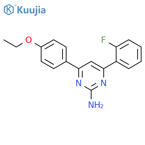 4-(4-ethoxyphenyl)-6-(2-fluorophenyl)pyrimidin-2-amine structure
