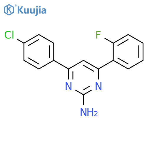 4-(4-chlorophenyl)-6-(2-fluorophenyl)pyrimidin-2-amine structure