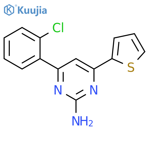 4-(2-chlorophenyl)-6-(thiophen-2-yl)pyrimidin-2-amine structure