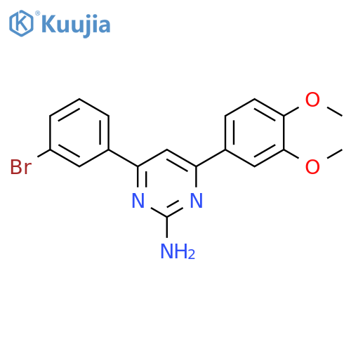 4-(3-bromophenyl)-6-(3,4-dimethoxyphenyl)pyrimidin-2-amine structure