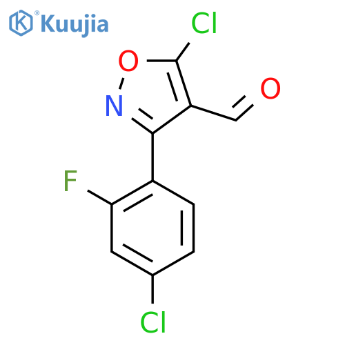 5-Chloro-3-(4-chloro-2-fluorophenyl)-1,2-oxazole-4-carbaldehyde structure