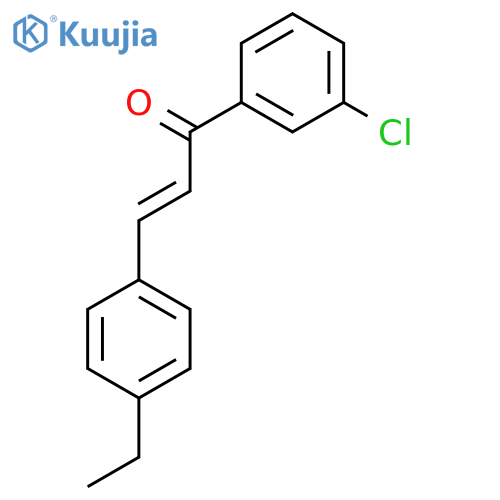 (2E)-1-(3-Chlorophenyl)-3-(4-ethylphenyl)prop-2-en-1-one structure