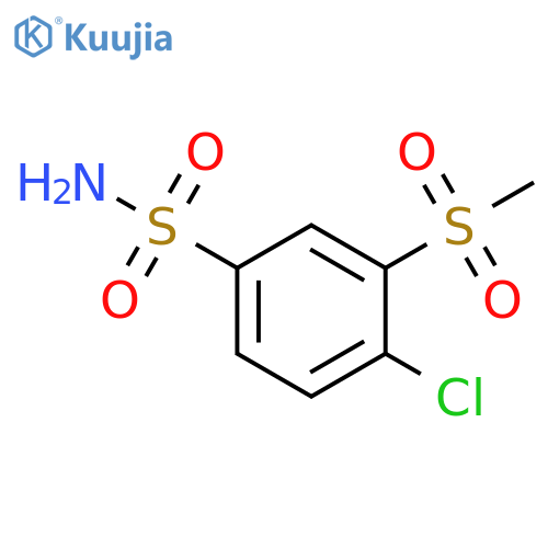 4-chloro-3-methanesulfonylbenzene-1-sulfonamide structure