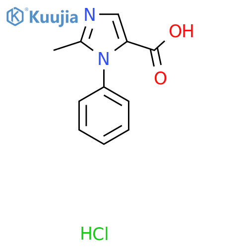 2-Methyl-1-phenyl-1H-imidazole-5-carboxylic acid hydrochloride structure