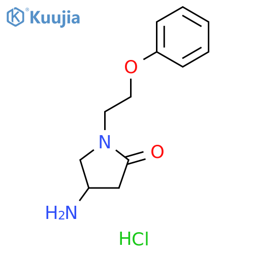 4-amino-1-(2-phenoxyethyl)pyrrolidin-2-one hydrochloride structure
