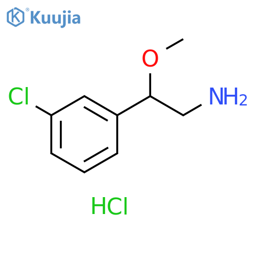 2-(3-chlorophenyl)-2-methoxyethan-1-amine hydrochloride structure