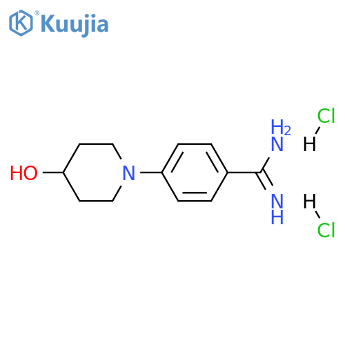 4-(4-hydroxy-1-piperidyl)benzamidine;dihydrochloride structure