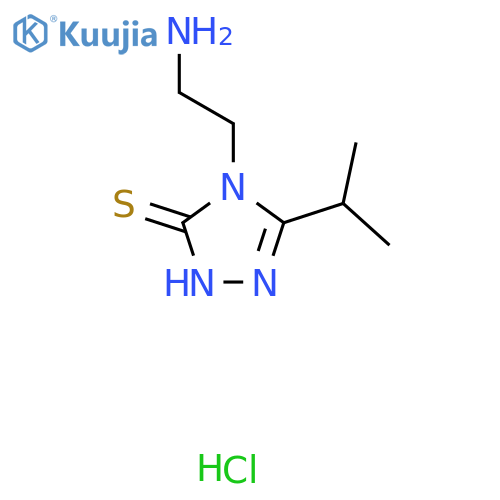 4-(2-Aminoethyl)-5-(propan-2-yl)-4H-1,2,4-triazole-3-thiol hydrochloride structure