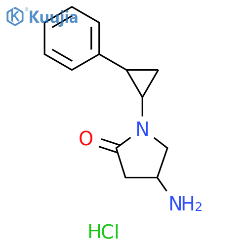 4-amino-1-(2-phenylcyclopropyl)pyrrolidin-2-one hydrochloride structure
