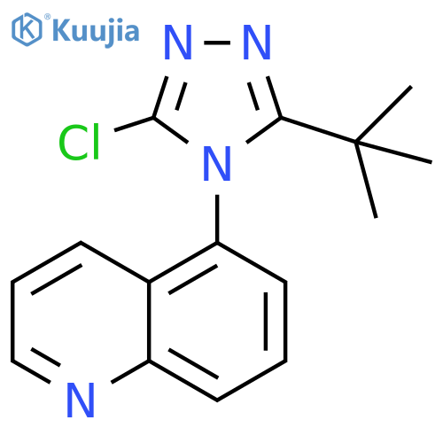 5-(3-tert-butyl-5-chloro-4H-1,2,4-triazol-4-yl)quinoline structure