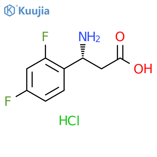 (3R)-3-amino-3-(2,4-difluorophenyl)propanoic acid hydrochloride structure