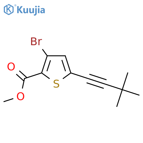 Methyl 3-bromo-5-(3,3-dimethylbut-1-yn-1-yl)thiophene-2-carboxylate structure