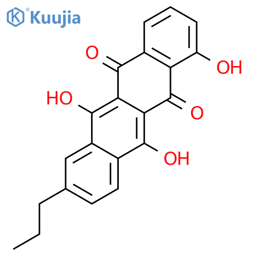 4,6,11-trihydroxy-9-propyltetracene-5,12-dione structure