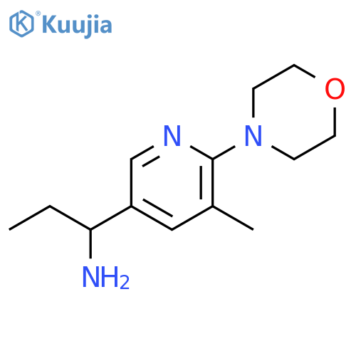 1-(5-Methyl-6-morpholin-4-yl-pyridin-3-yl)-propylamine structure