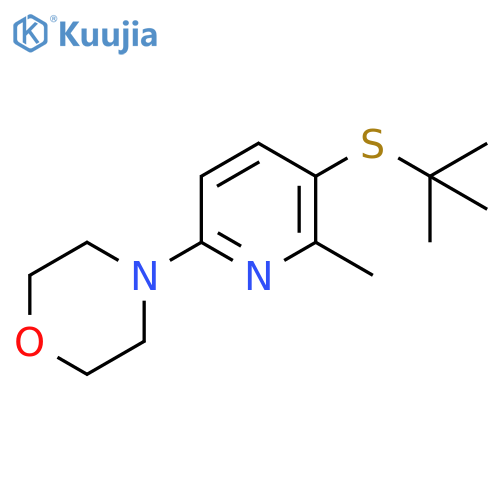 4-(5-tert-Butylsulfanyl-6-methyl-pyridin-2-yl)-morpholine structure