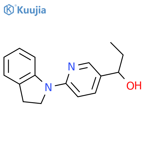 1-[6-(2,3-Dihydro-indol-1-yl)-pyridin-3-yl]-propan-1-ol structure