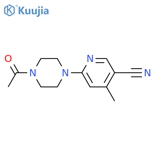 6-(4-Acetyl-piperazin-1-yl)-4-methyl-nicotinonitrile structure