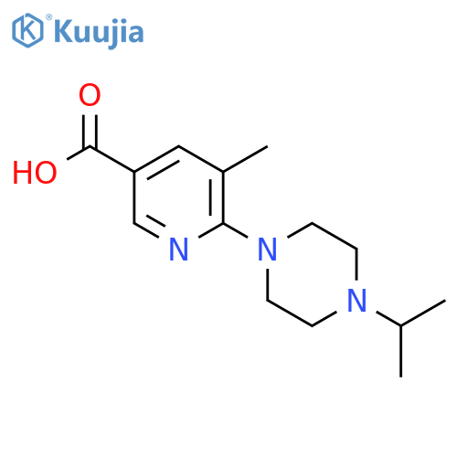 6-(4-Isopropyl-piperazin-1-yl)-5-methyl-nicotinic acid structure