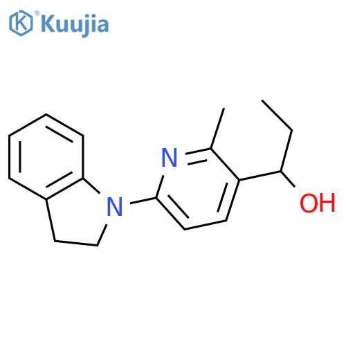 1-[6-(2,3-Dihydro-indol-1-yl)-2-methyl-pyridin-3-yl]-propan-1-ol structure