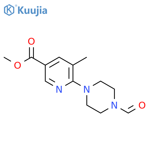 6-(4-Formyl-piperazin-1-yl)-5-methyl-nicotinic acid methyl ester structure