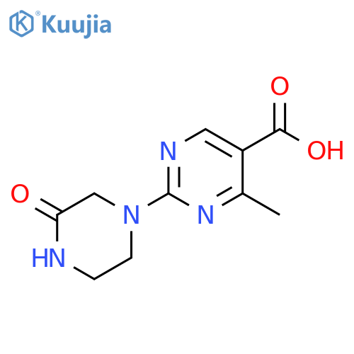 4-Methyl-2-(3-oxo-piperazin-1-yl)-pyrimidine-5-carboxylic acid structure
